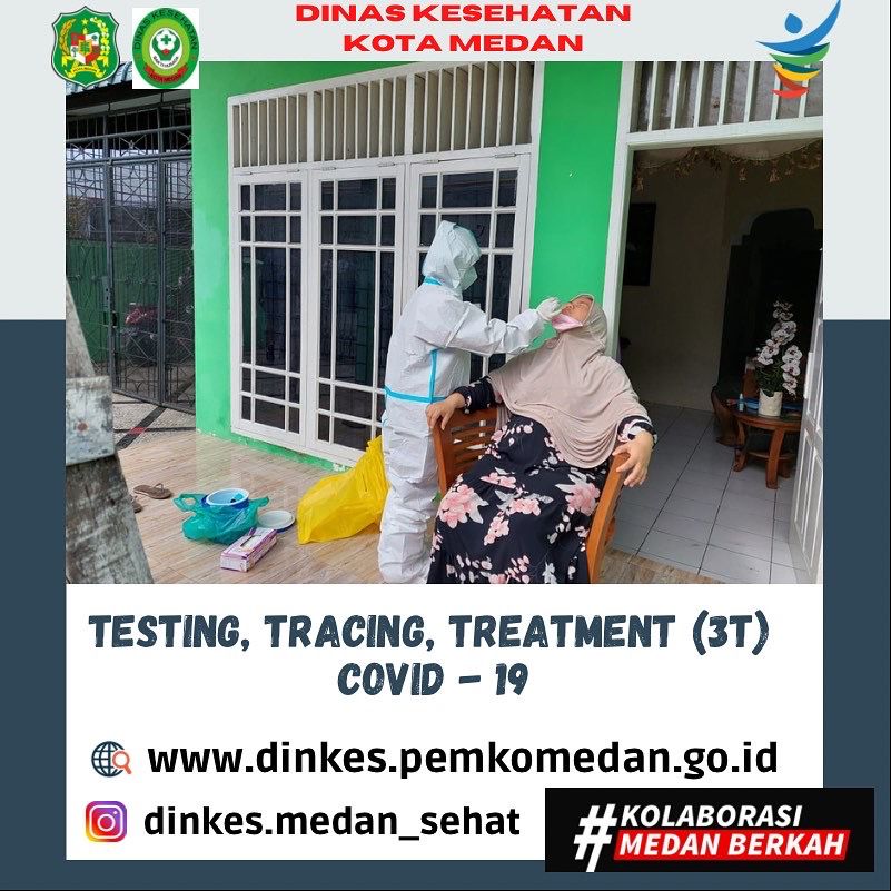 Upaya pengendalian penyebaran Covid-19 Oleh Dinas Kesehatan Kota Medan dengan menggalakkan strategi 3T yaitu Testing, Tracing dan Treatment